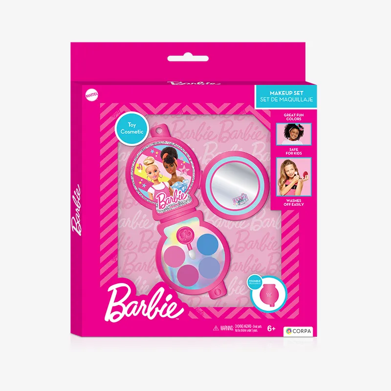 Triple foldable cosmetic set in a box, Barbie