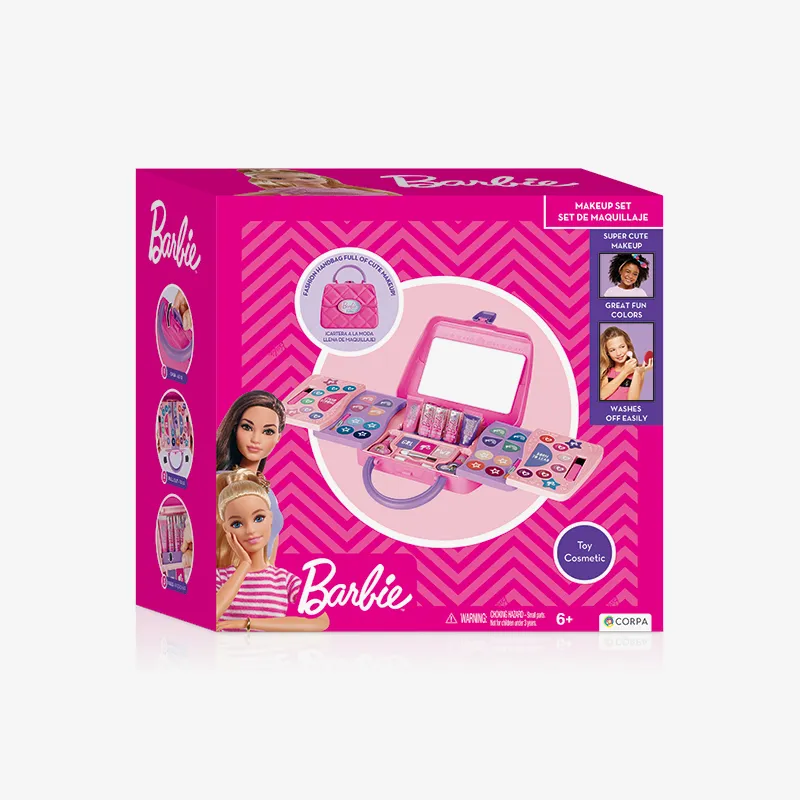 5 Decks Sliding Handbag With Makeup, Barbie