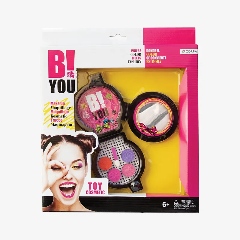 Triple foldable cosmetic set in a box, B!YOU
