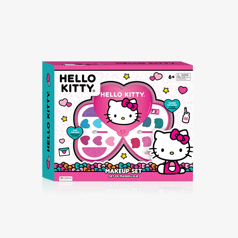 2 Decks Heart Makeup Case, Hello Kitty