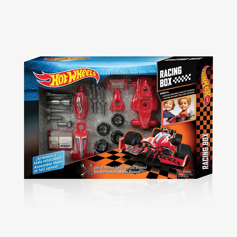 RACING CAR TOOL SET IN A LARGE BOX, Hot Wheels