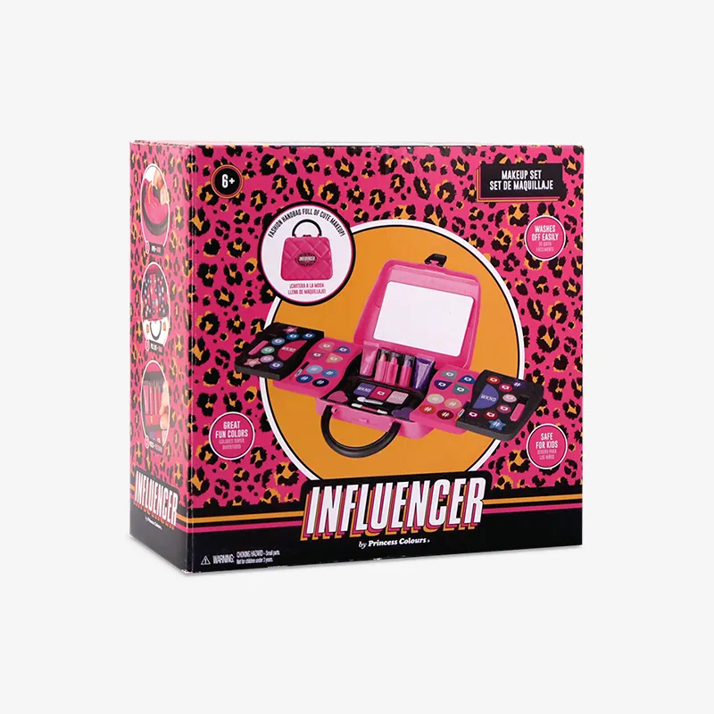 5 Decks Sliding Handbag With Makeup, Influencer