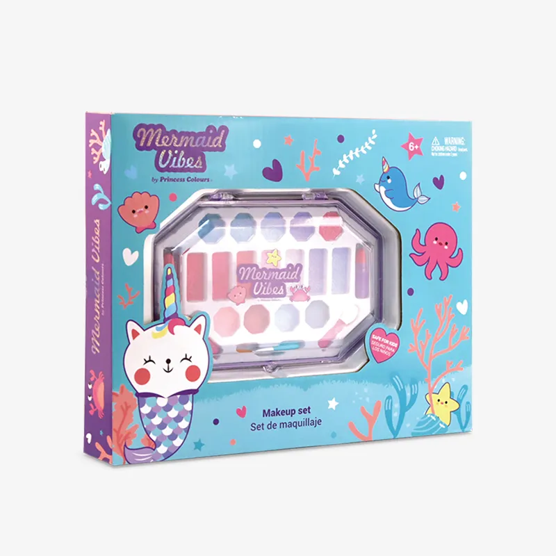 Big Octagonal Cosmetic Case in a box, Mermaid Vibes