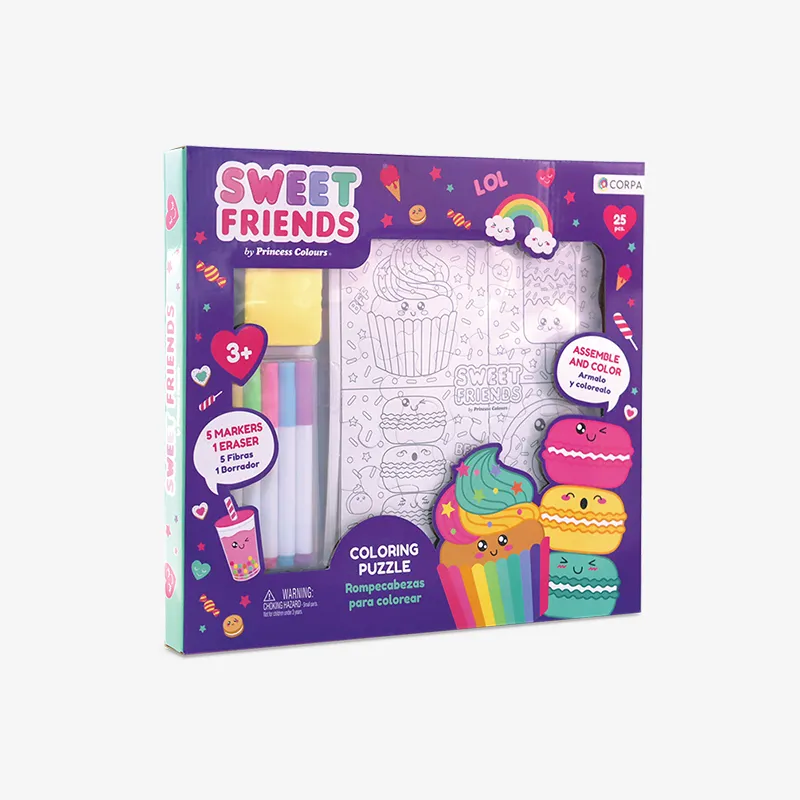 Diy Coloring Puzzle, Sweet Friends