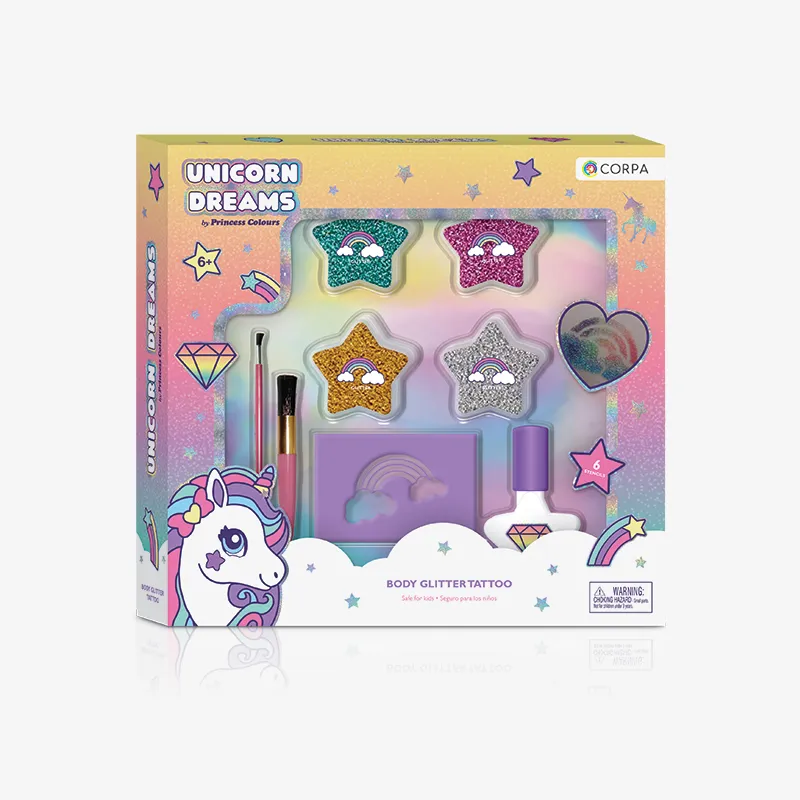 Body Glitter Tattoo, Unicorn Dreams