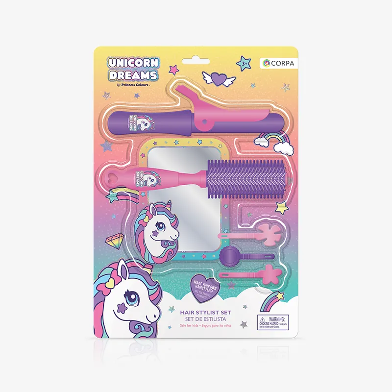 Hair Stylist Blister Set (2 Assort.), Unicorn Dreams